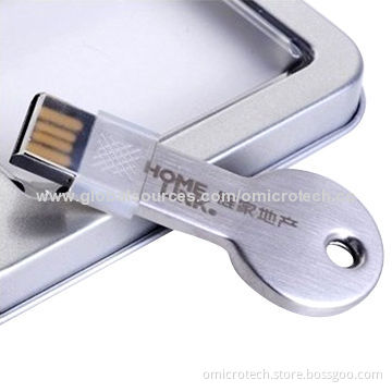 16GB Key-shaped USB Flash Drive, High-speed, 1, 2, 4, 8, 16, 32 and 64GB Capacities
